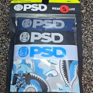 PSD  3 Blue Mask Pack Premium Boxer Briefs Men's Core Standard Size S (GBM)
